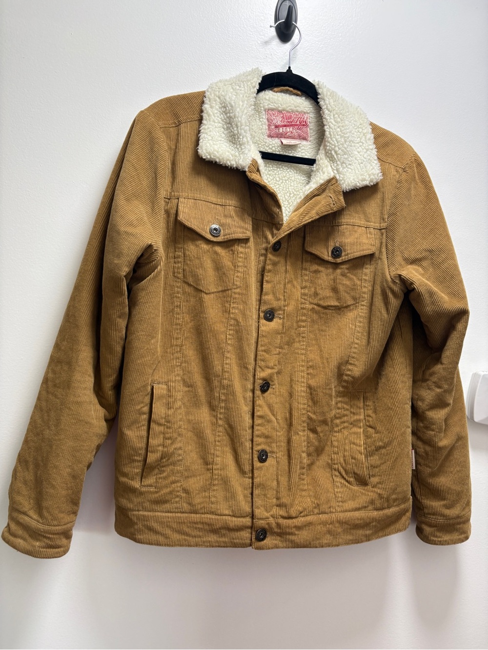 Brooklyn Cloth Tan Corduroy Sherpa-Lined Field Jacket Cabincore Winter Mountain